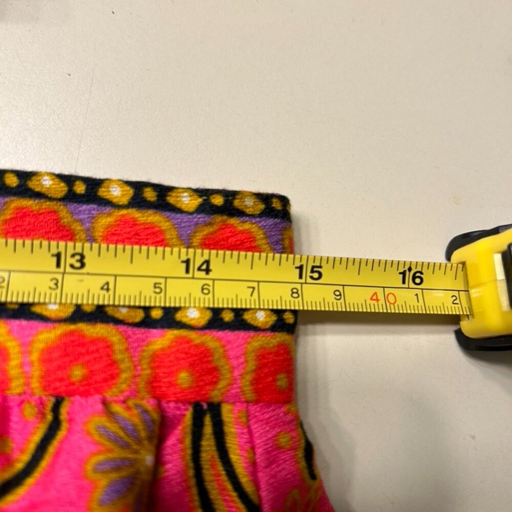 Vintage Late 60s/70s Alex Colman Small Psychedelic Wrap Maxi Skirt --Groovy! - Picture 9 of 13